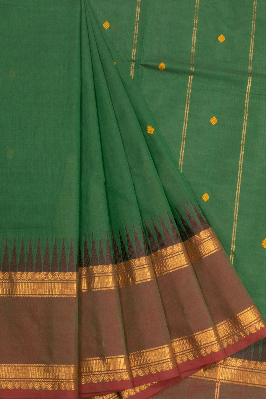 Green Handloom Kanchi Cotton Saree