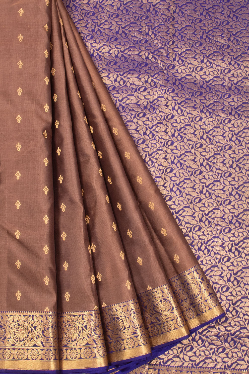 Brown Pure Silk Kanjivaram Saree 