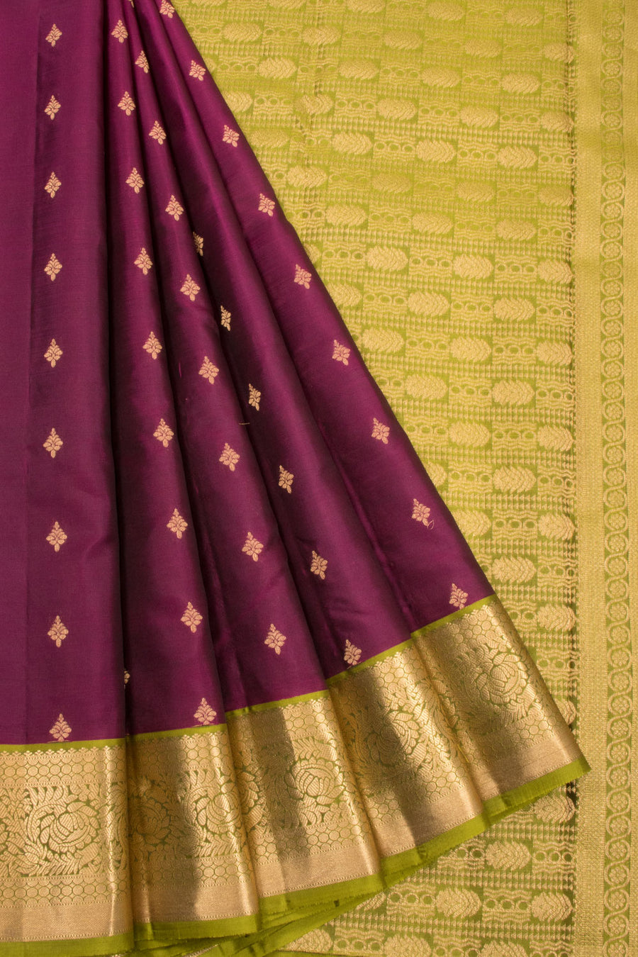 Maroon Pure Silk Kanjivaram Saree