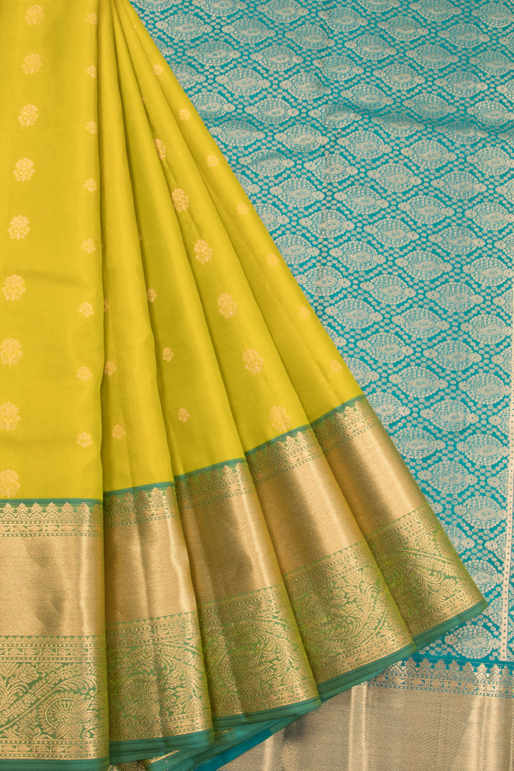 Yellow Pure Silk Kanjivaram Saree