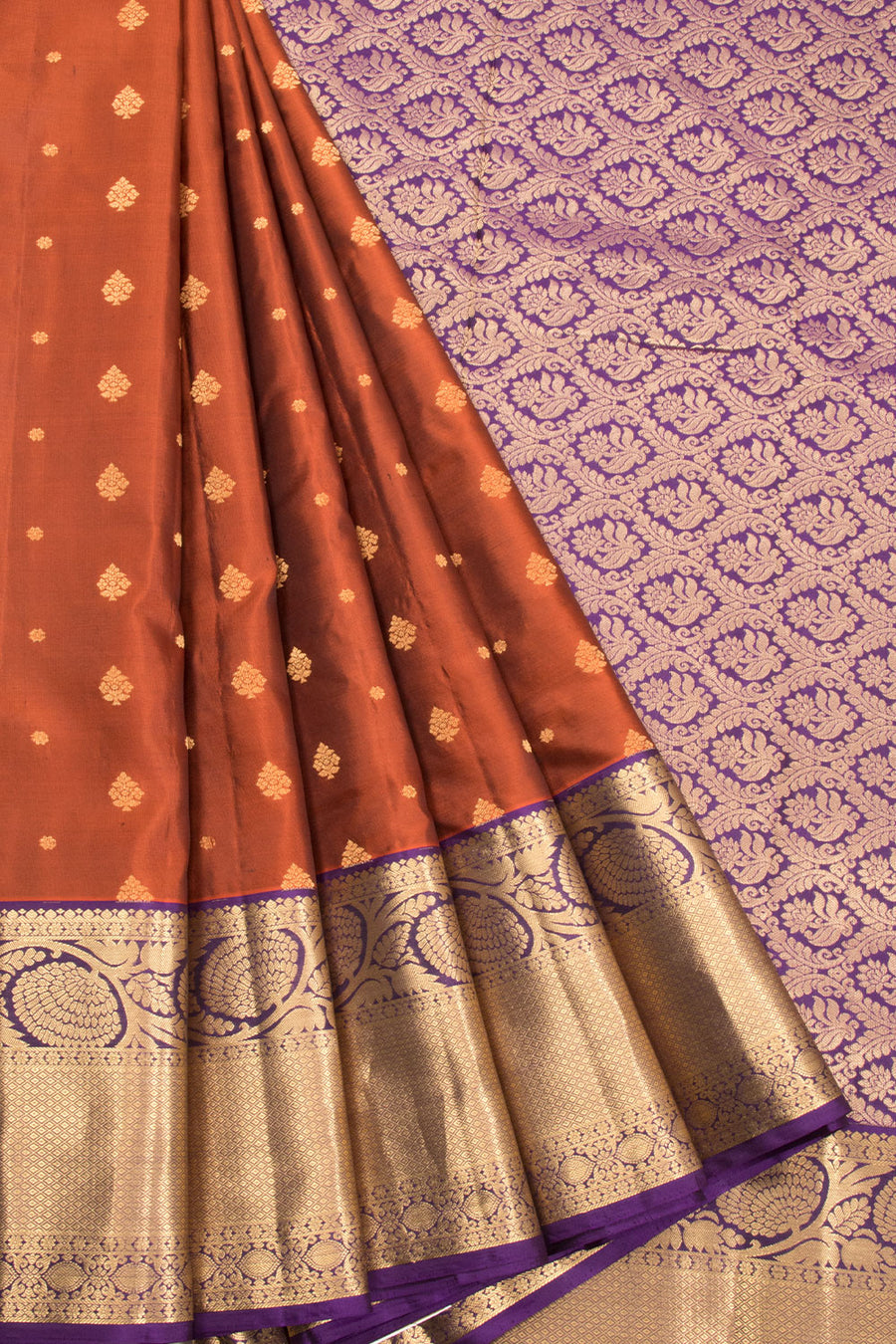 Maroon Pure Silk Kanjivaram Saree