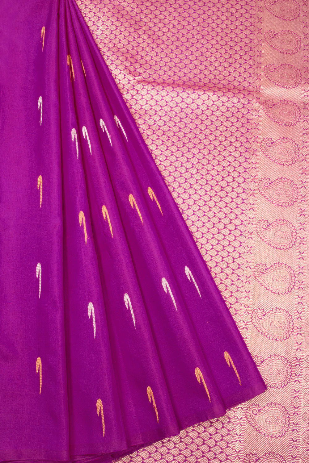 Purple Handloom Kanjivaram Silk Saree