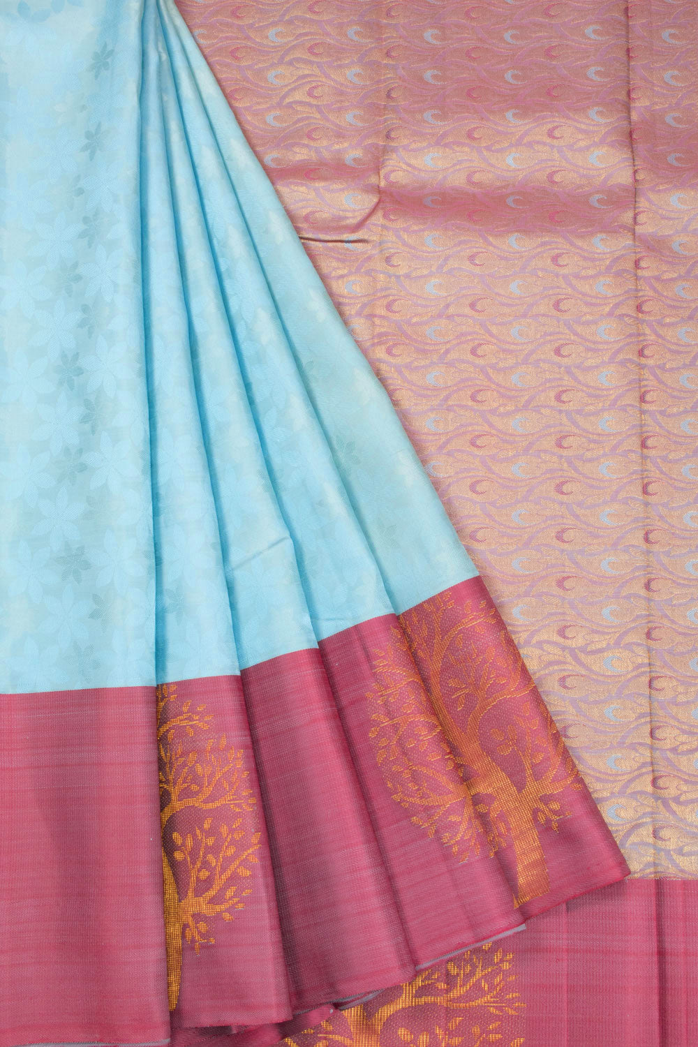 Blue Handlom Kanjivaram Silk Saree