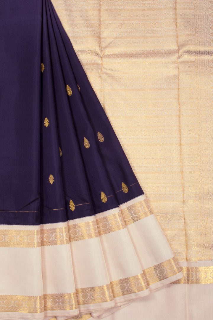 Blue Korvai Kanjivaram Silk Saree