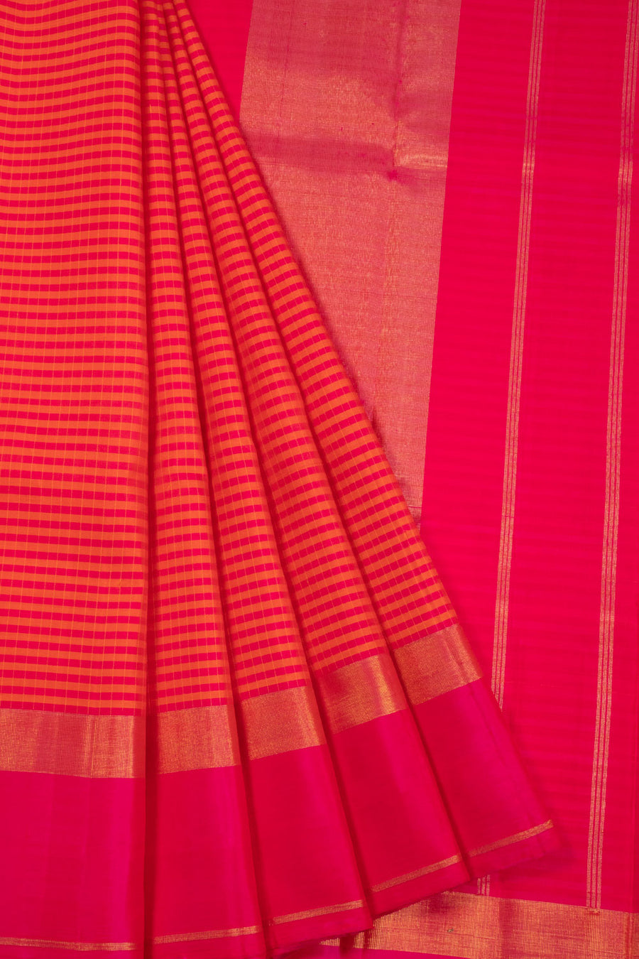 Red Handloom Kanjivaram Silk Saree