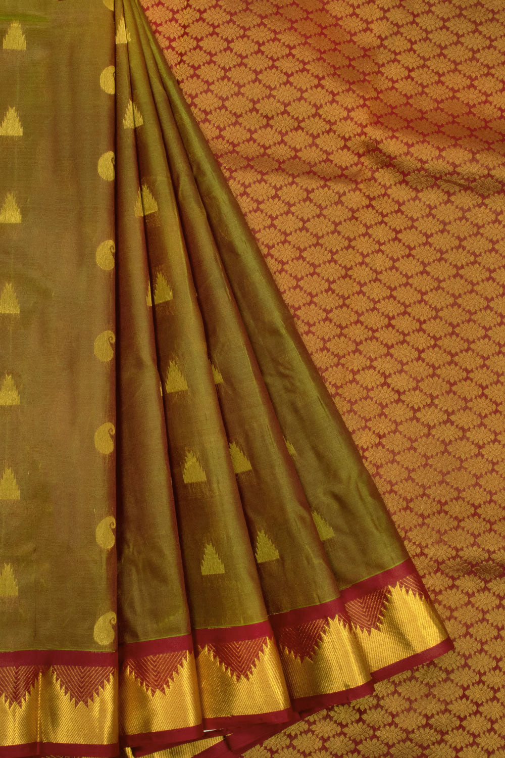 Green Pure Silk Kanjivaram Saree 