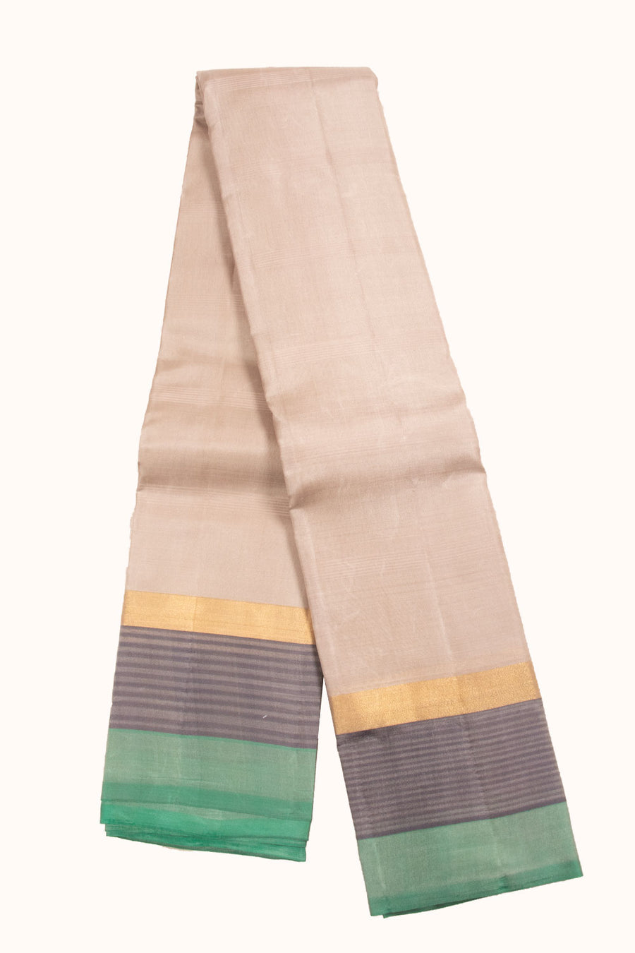 Grey Handloom Pure Silk Kanjivaram Saree