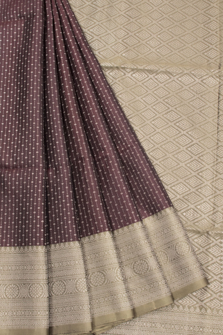 Brown Kanjivaram Soft Silk Saree