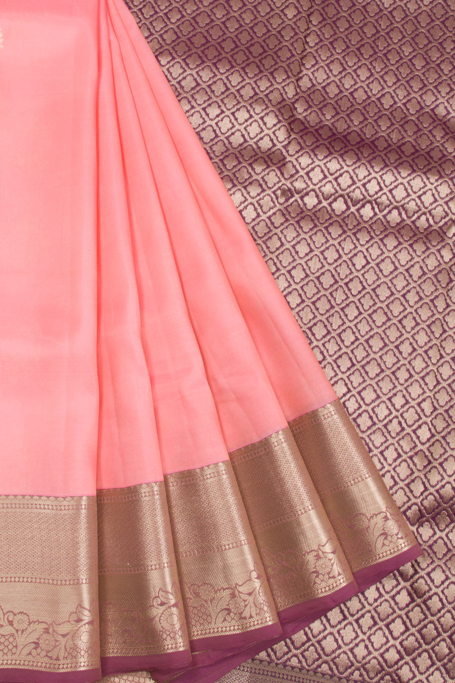 Peach Kanjivaram Blended Silk Saree