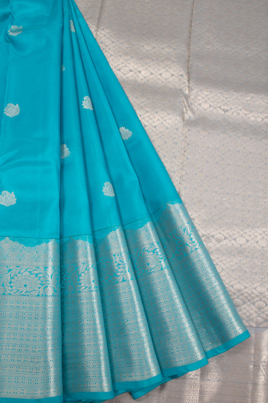 Blue Kanjivaram Blended Silk Saree