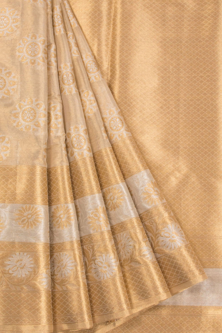 Gold Banarasi Tissue Silk Saree 10072275