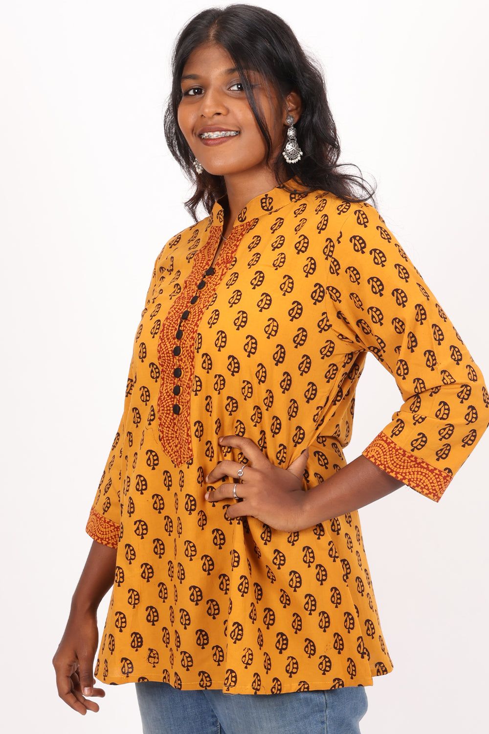 Yellow Bagh Printed Cotton Kurti