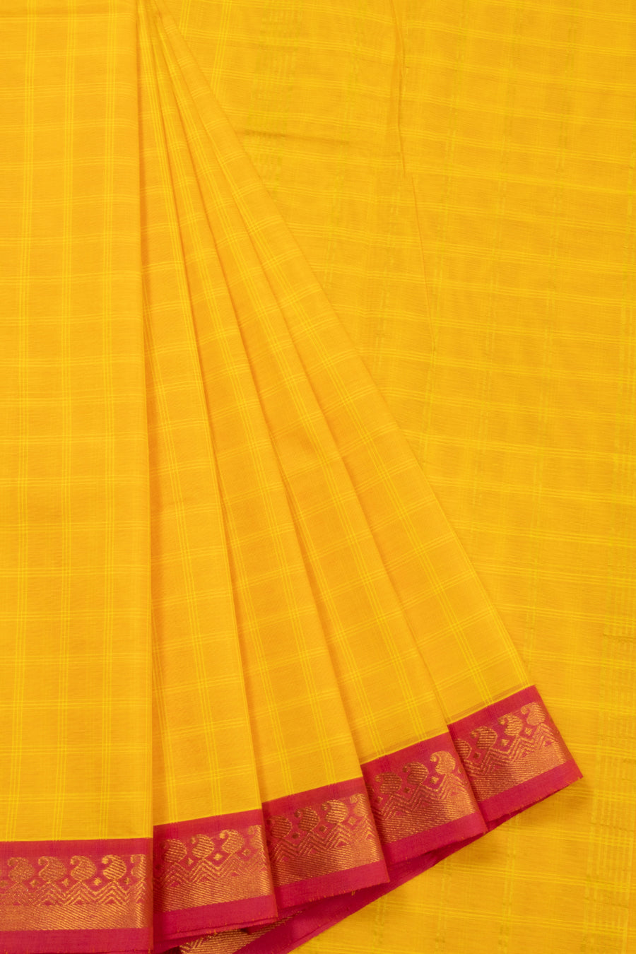 Yellow Handloom Chettinad Cotton Saree 10072632