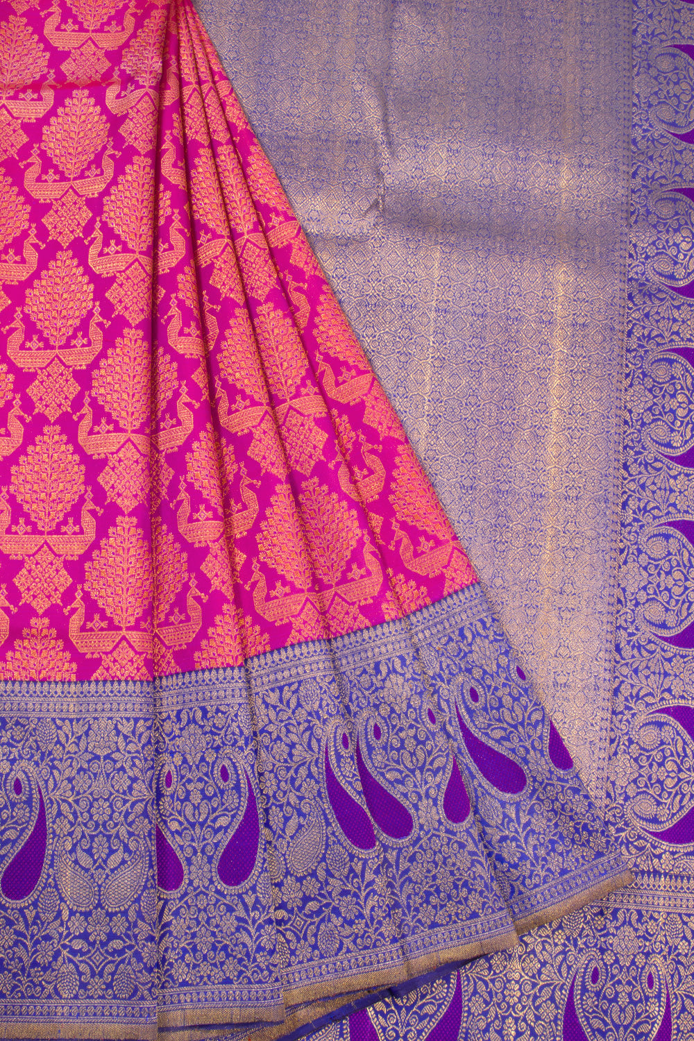 Pink Korvai Bridal Kanjivaram Silk Saree 10072757