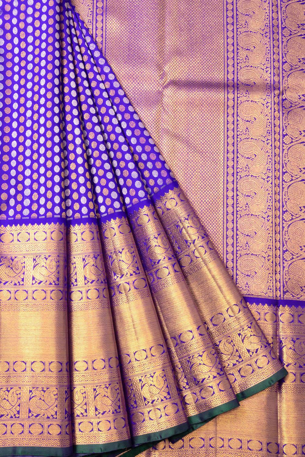 Blue Pure Zari Bridal Kanjivaram Silk Saree 10072750