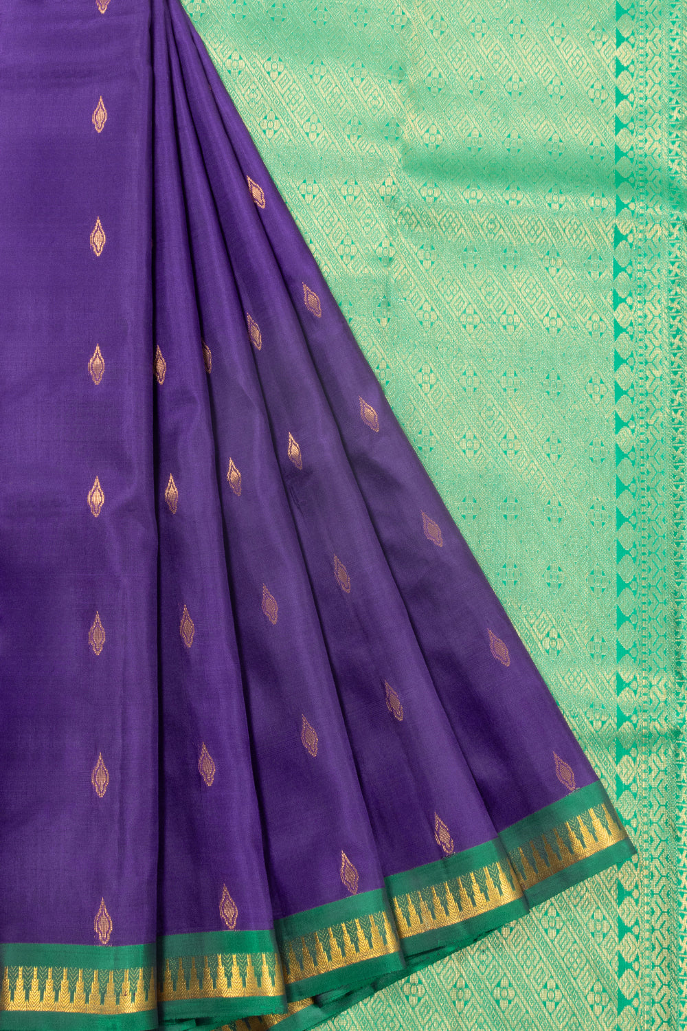 Purple Handloom Kanchipuram Pure Silk Saree 10072801