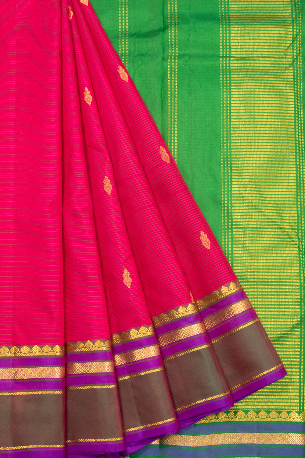 Pink Handloom Kanchipuram Pure Silk Saree 10072805