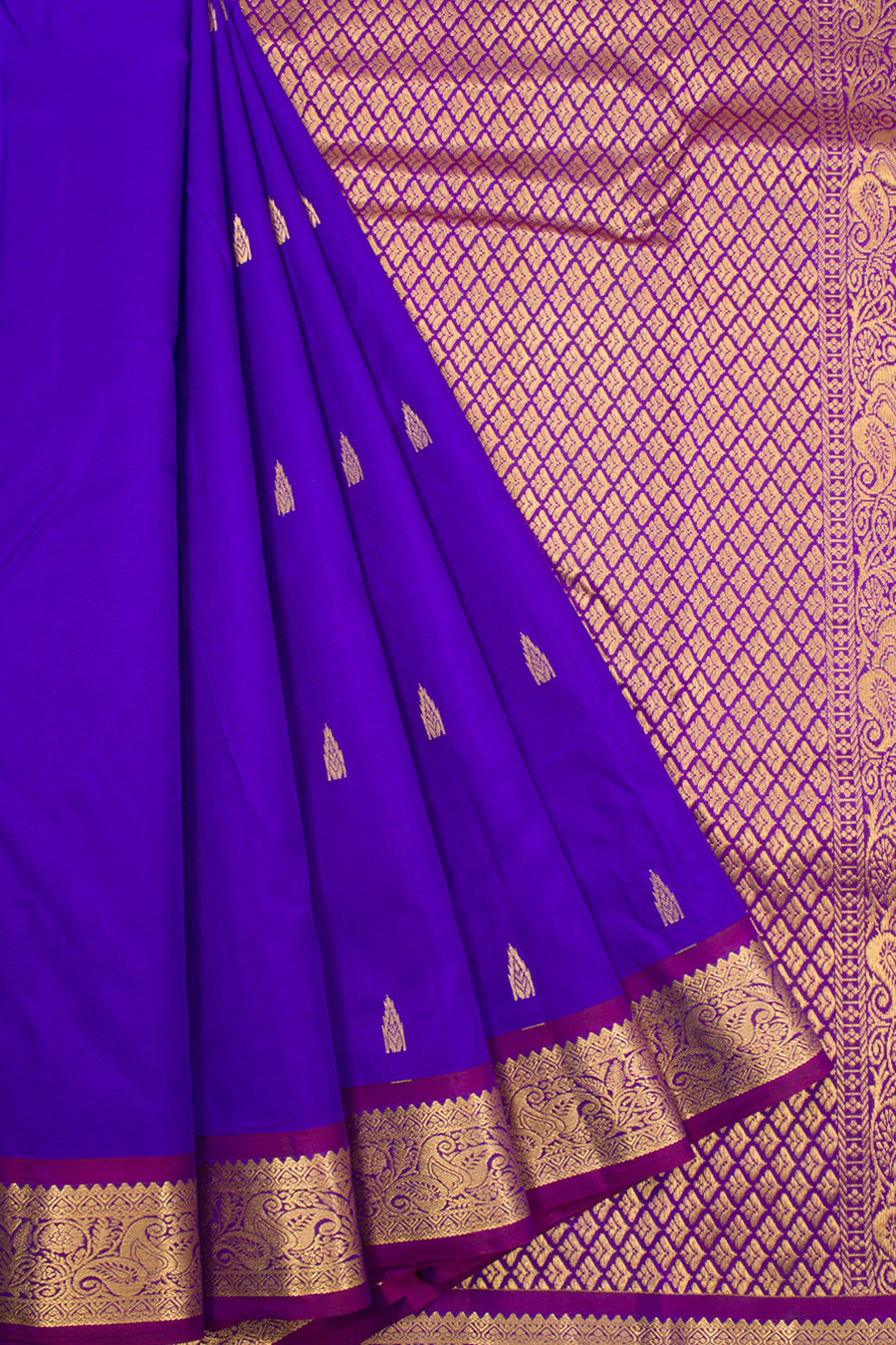 Blue Handloom Kanchipuram Pure Silk Saree 10072817