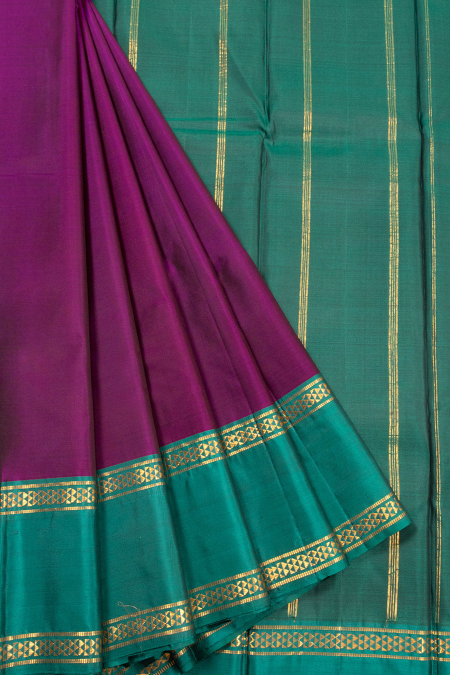 Purple Handloom Kanchipuram Pure Silk Saree 10072825