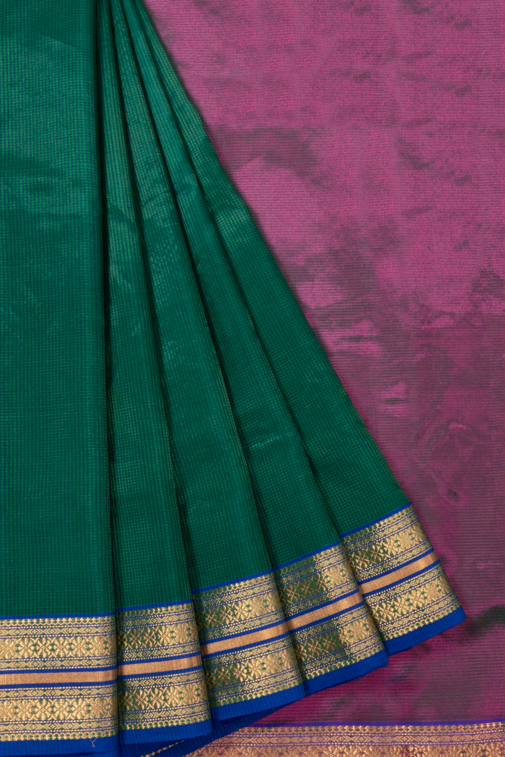 Green Handloom Maheshwari Silk Cotton Saree 10073137