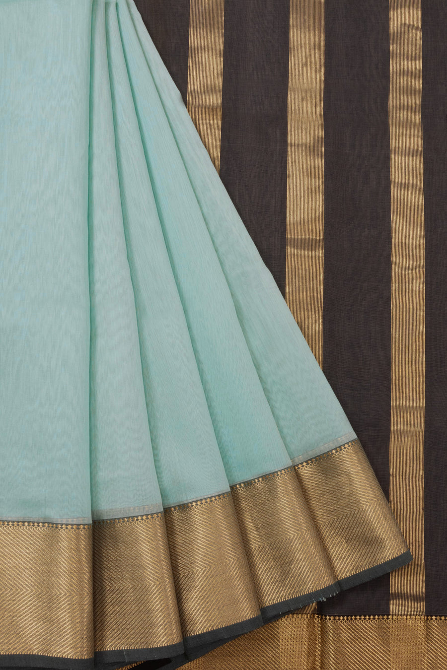 Blue Handloom Maheshwari Silk Cotton Saree 10073140