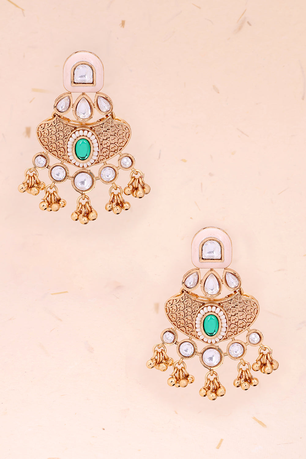 Handcrafted Gold Plated Kundan Earring