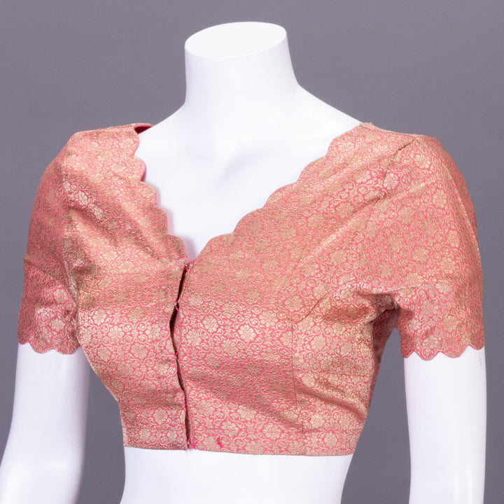 Peach Banarasi Silk Blouse