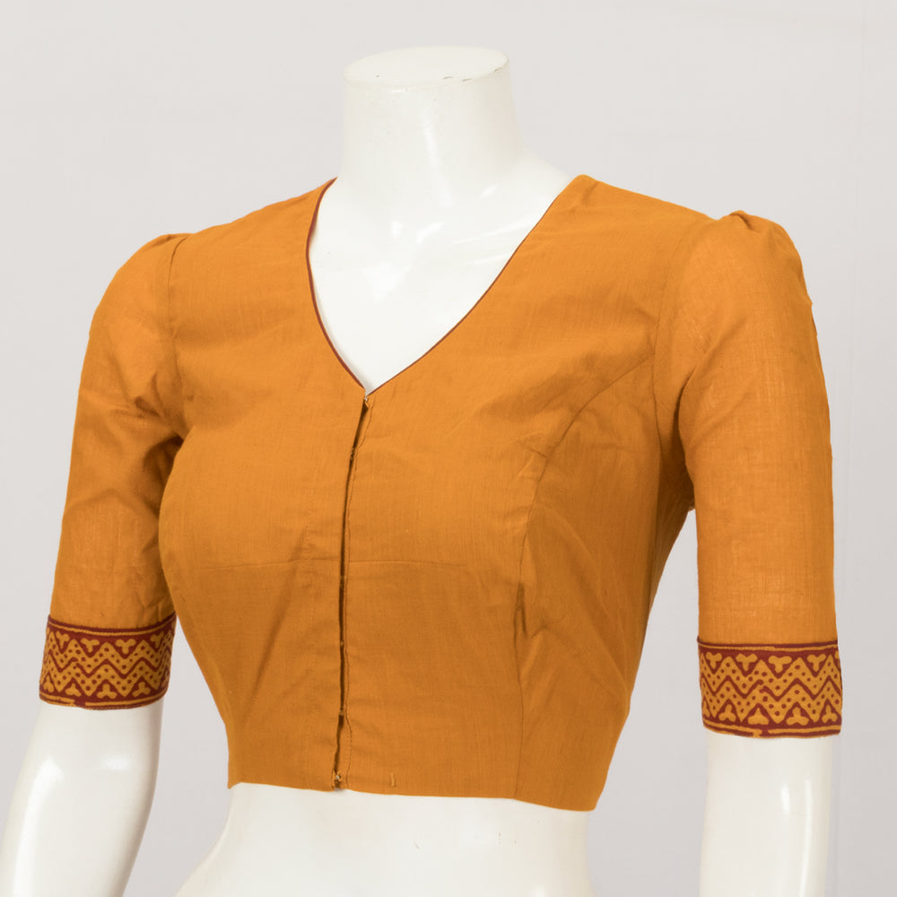 Yellow Aari Embroidered Cotton Blouse - Avishya