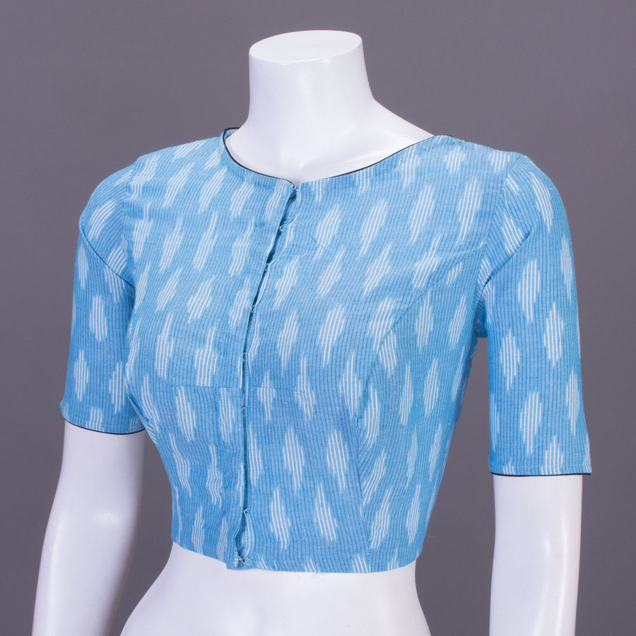 Blue Printed Cotton Blouse 10069953 