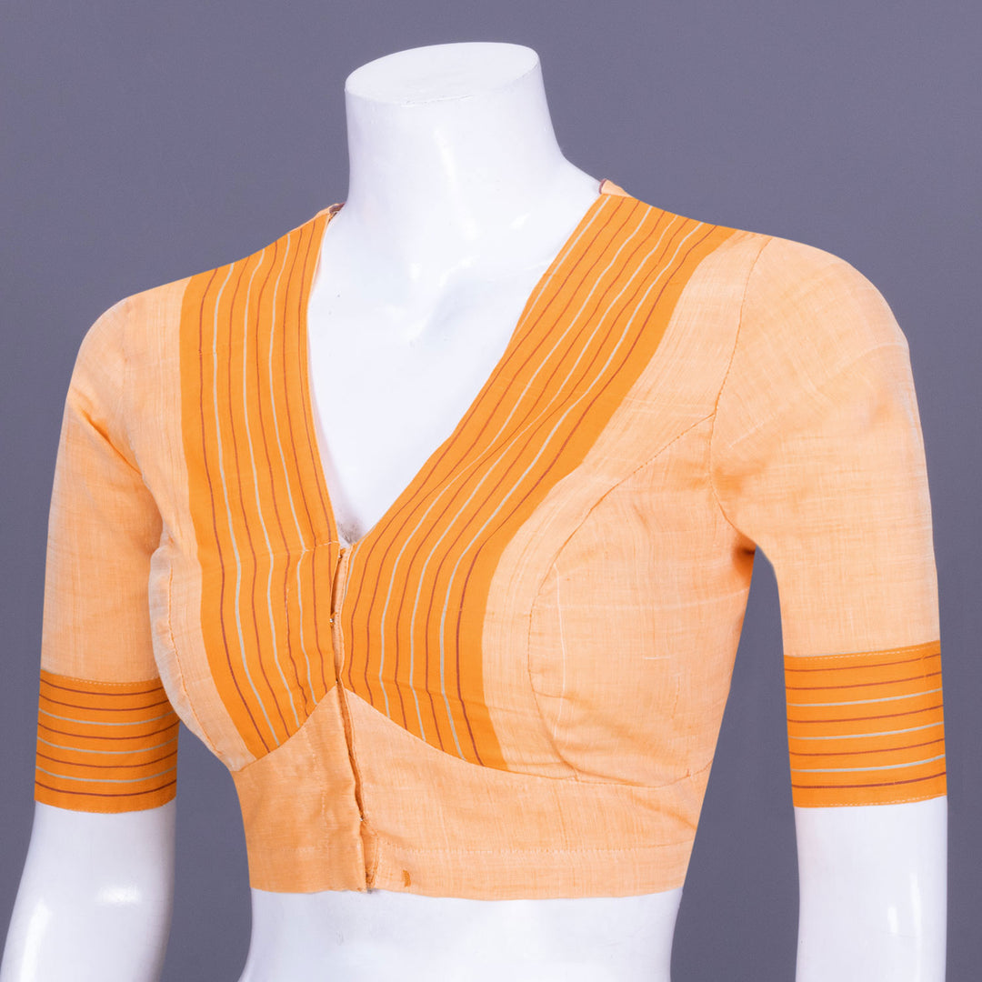 Orange Andhra Cotton Blouse