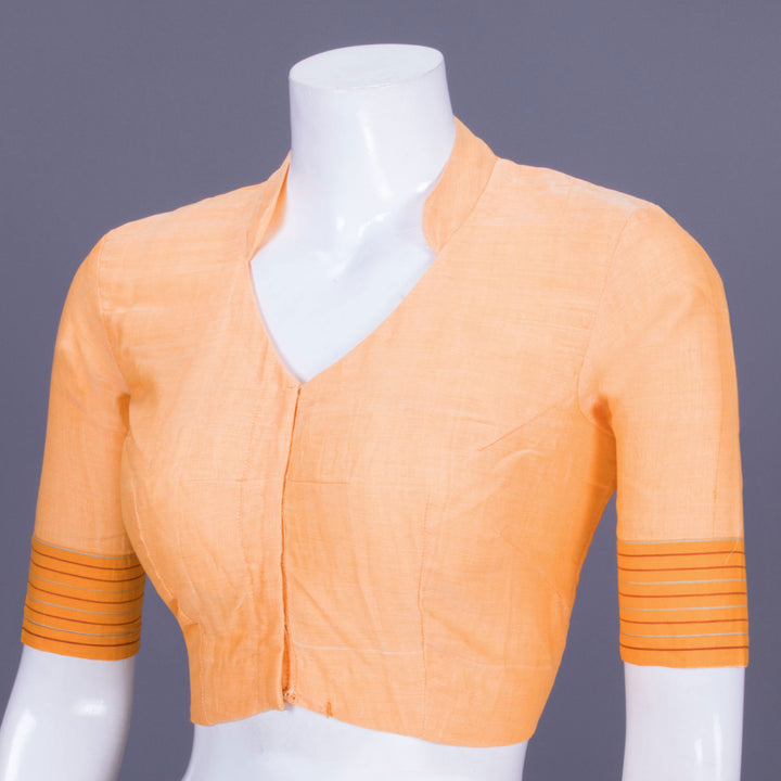 Sunset Orange Andhra Cotton Blouse