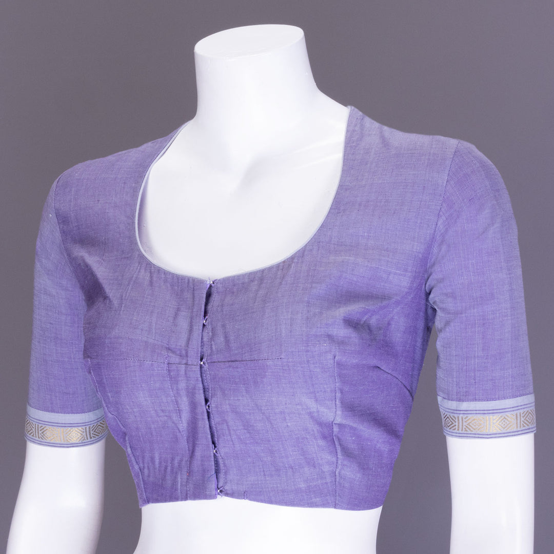 Lavender Aari Embroidered Mangalgiri Cotton Blouse