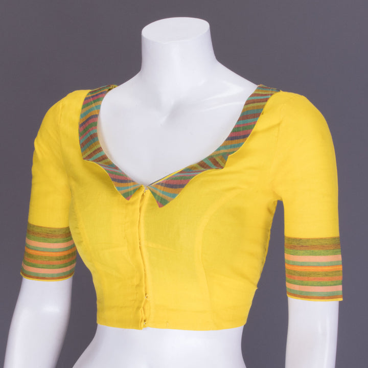 Bright Yellow Andhra Cotton Blouse