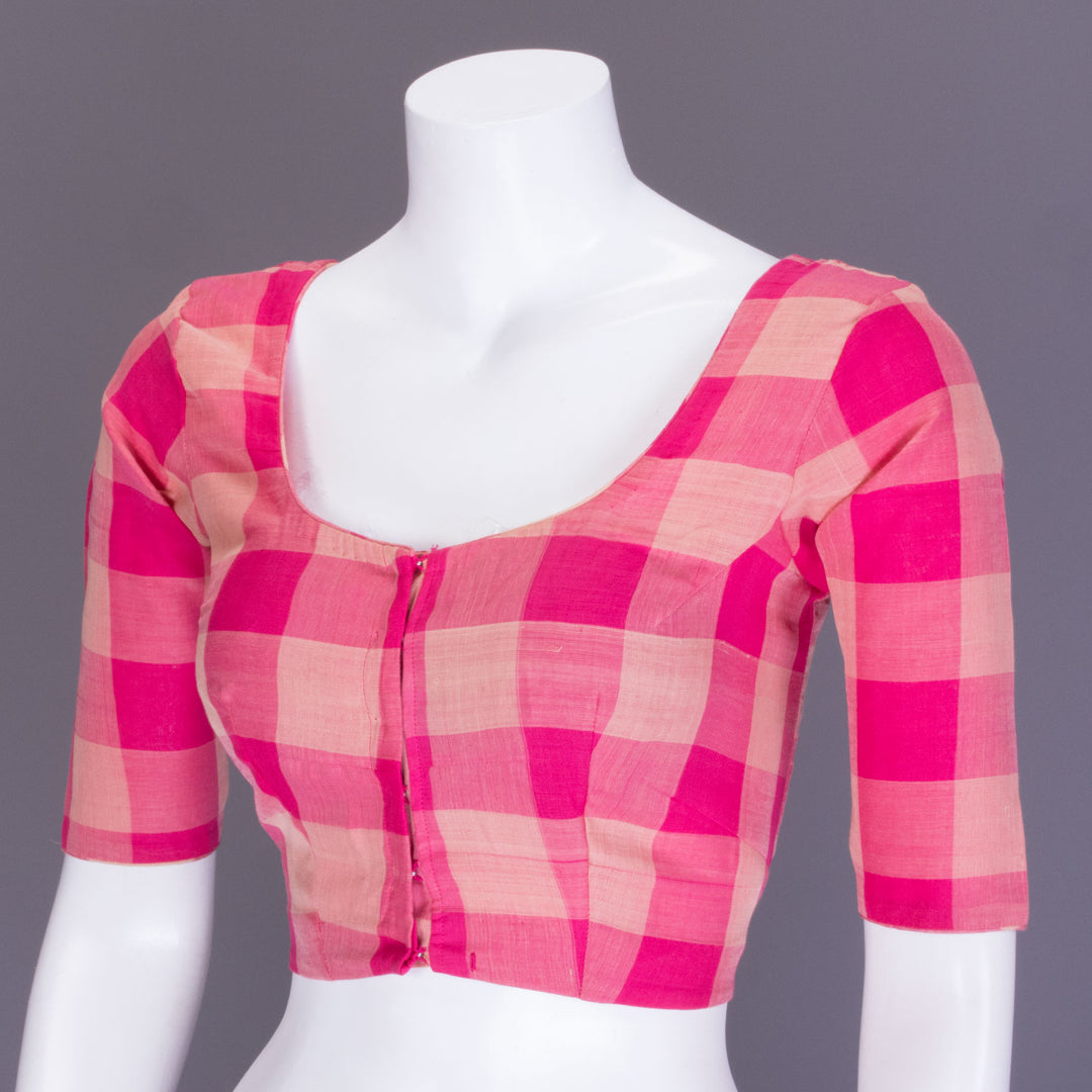 Pink Andhra Cotton Blouse 