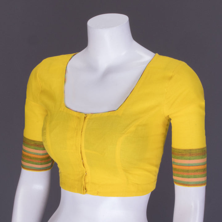 Yellow Andhra Cotton Blouse 10070820