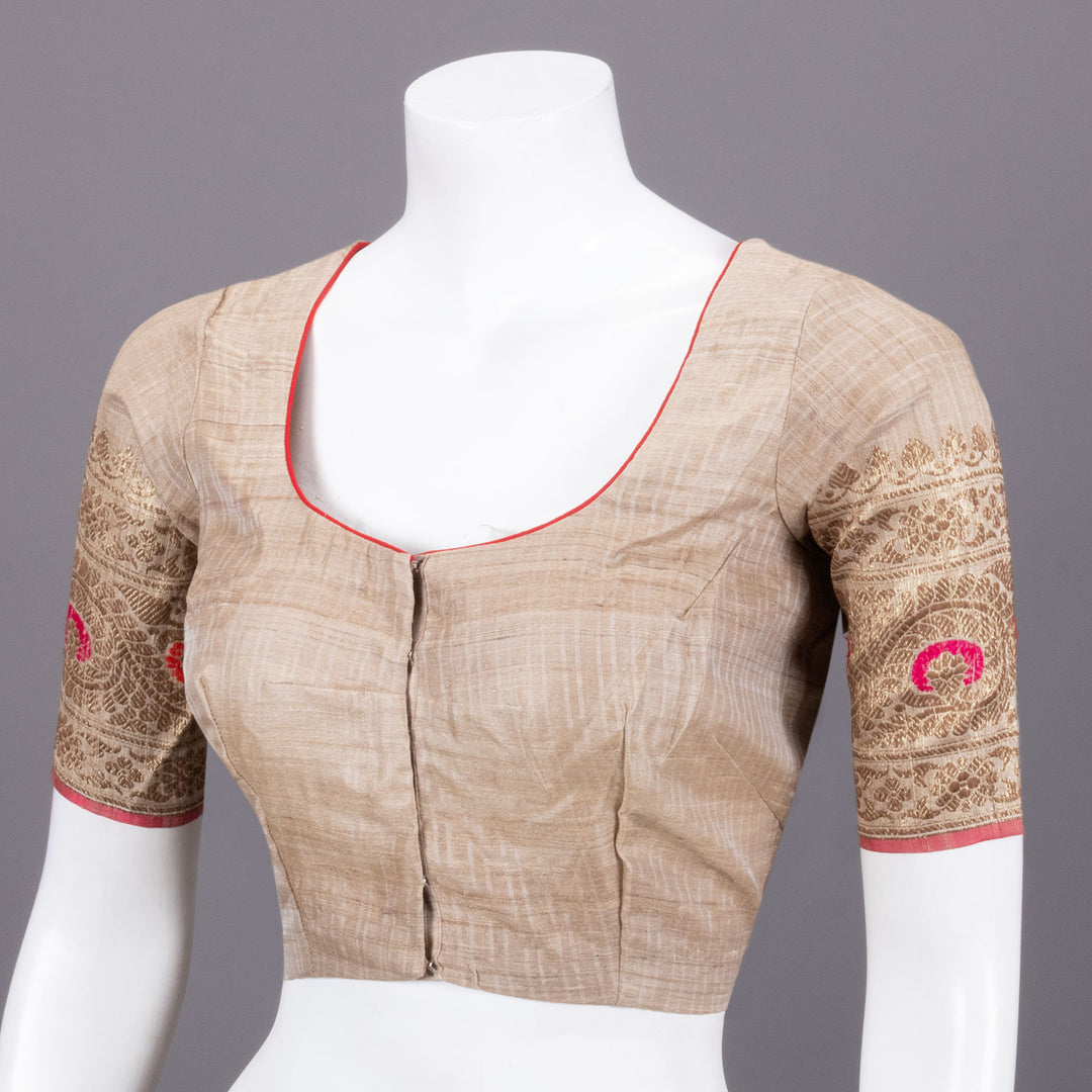 Cream Banarasi Tussar Silk Blouse