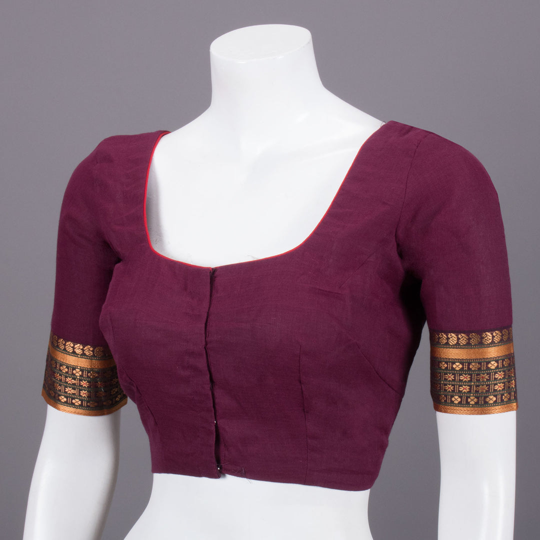 Maroon Andhra Cotton Blouse