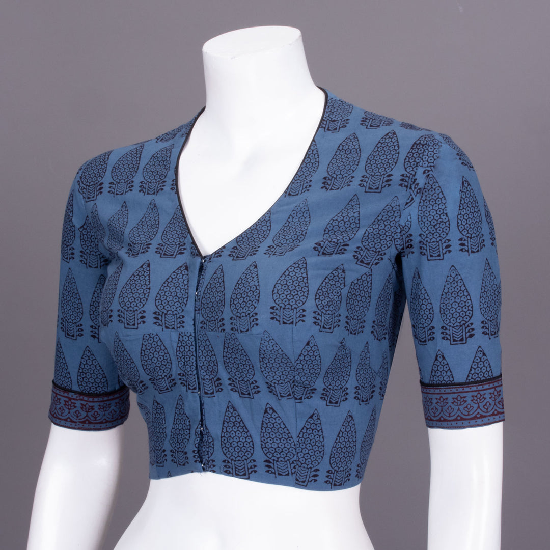 Blue Bagh Printed Cotton Blouse 10072227