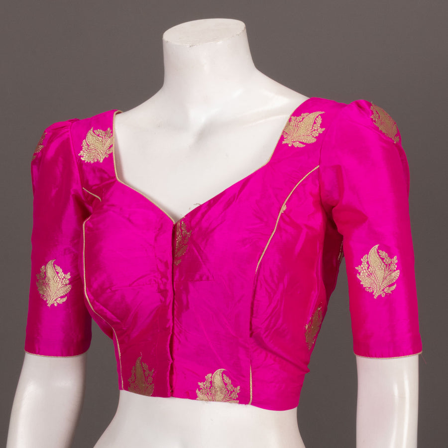  Hot Magenta Banarasi Katan Silk Blouse 10073410