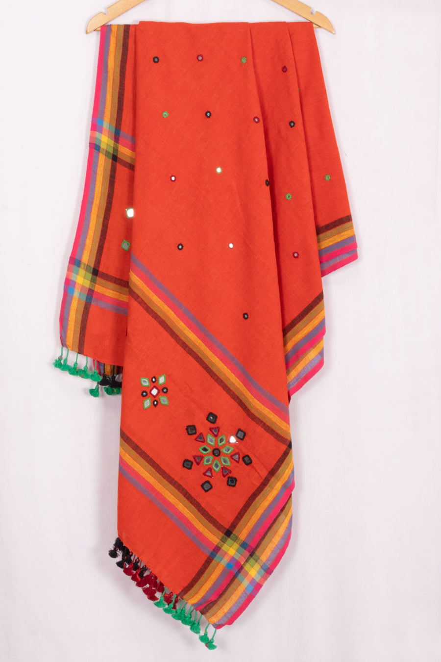 Orange Bhujodi Kala Cotton Dupatta 10070524 - Avishya