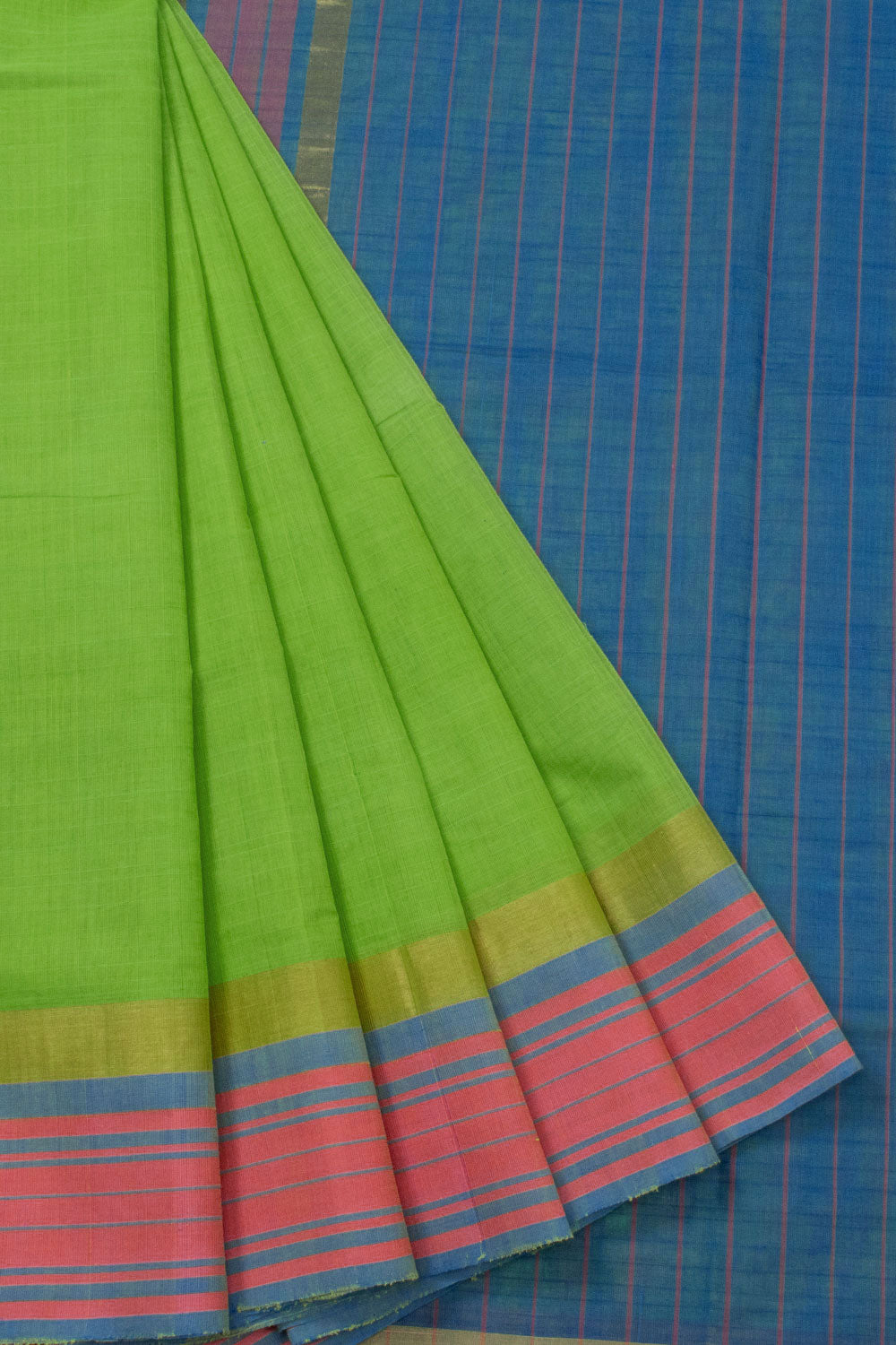 Spring Green Negamam Cotton Saree- Avishya