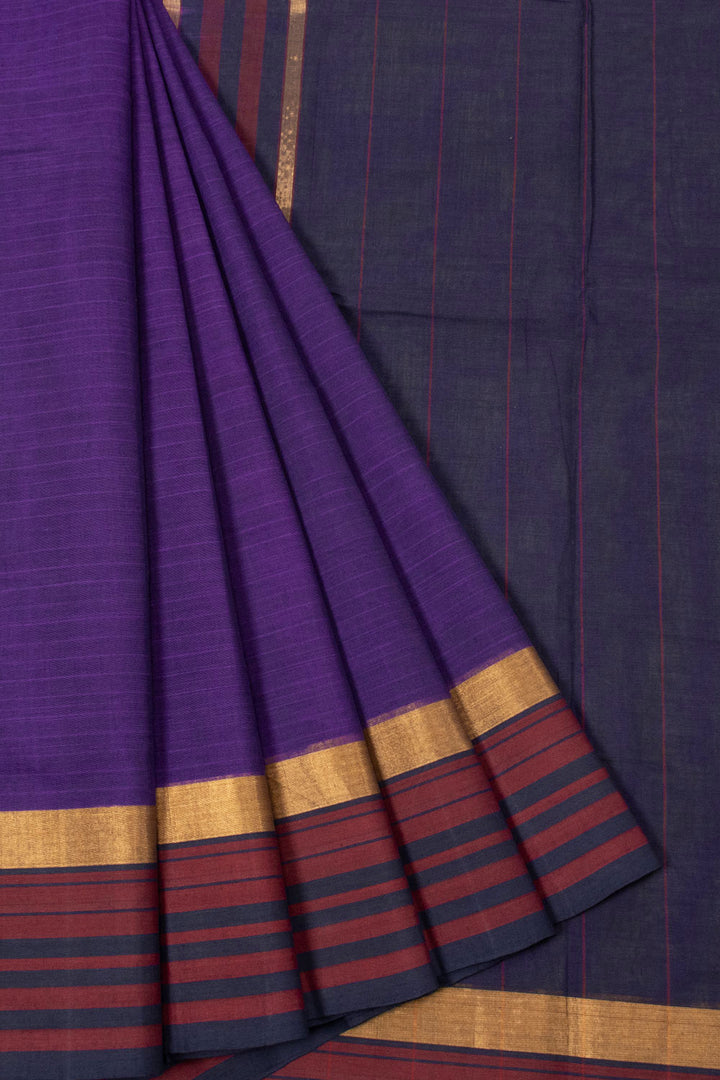 Russian Violet Negamam Cotton Saree 10064123