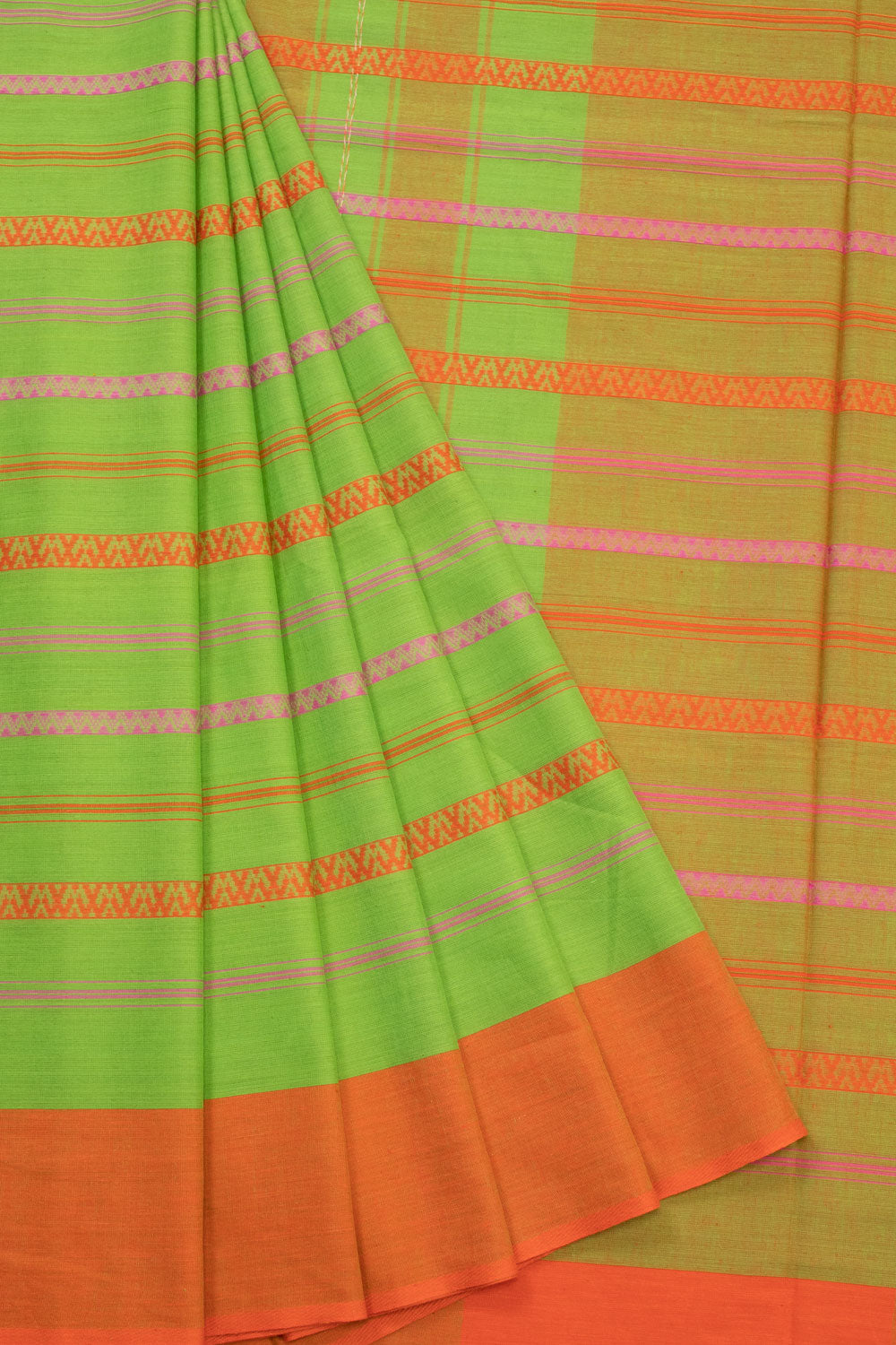  Green Handloom Dhaniakhali Cotton Saree