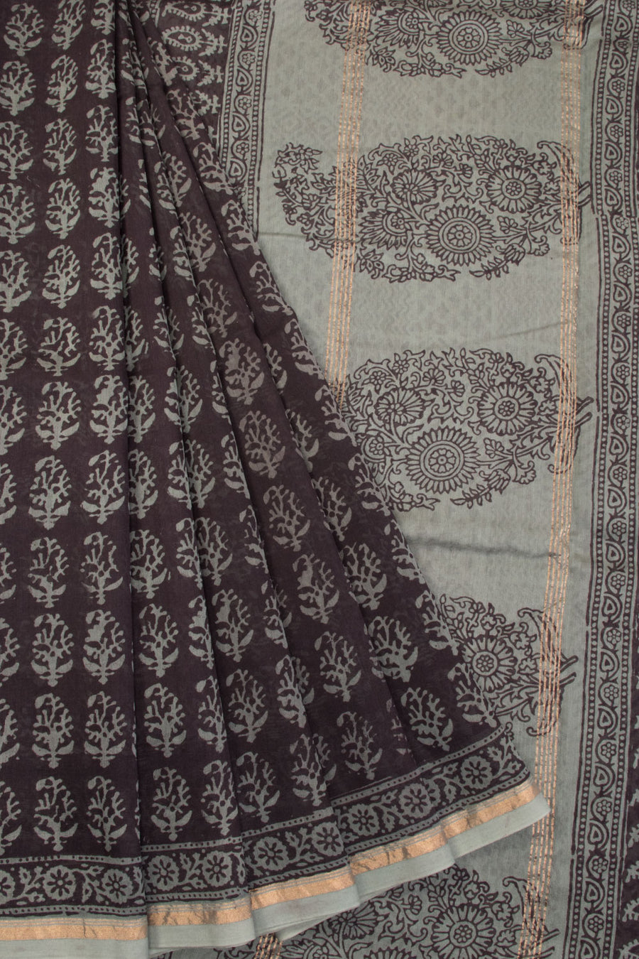 Black Bagh Printed Silk Cotton Saree 10071017