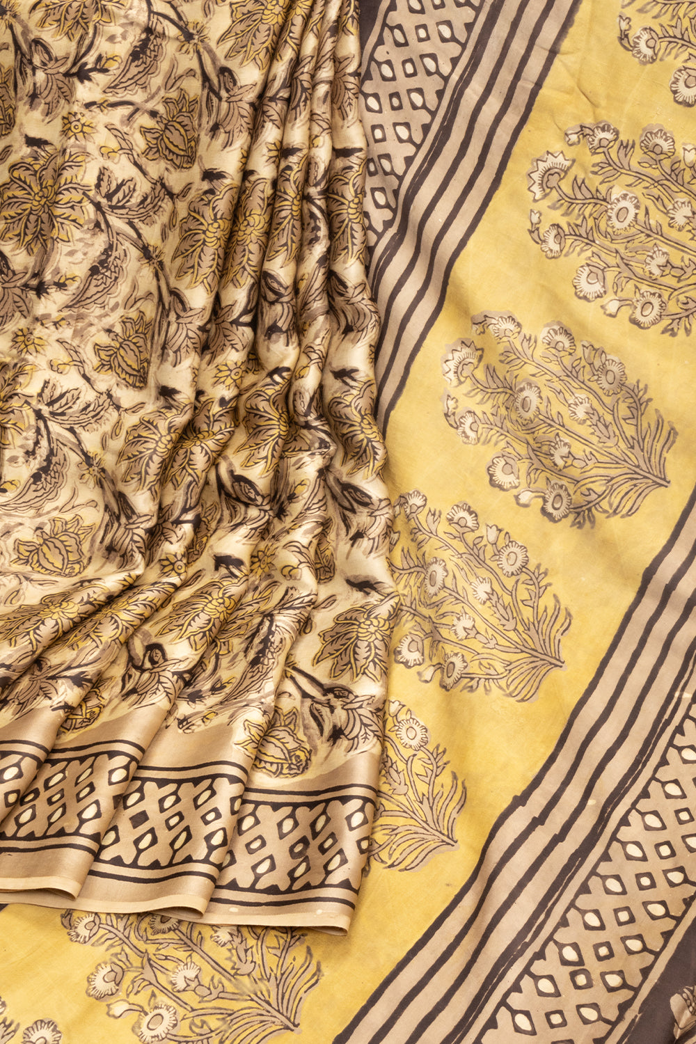 Beige Vanaspathi Modal Silk Saree