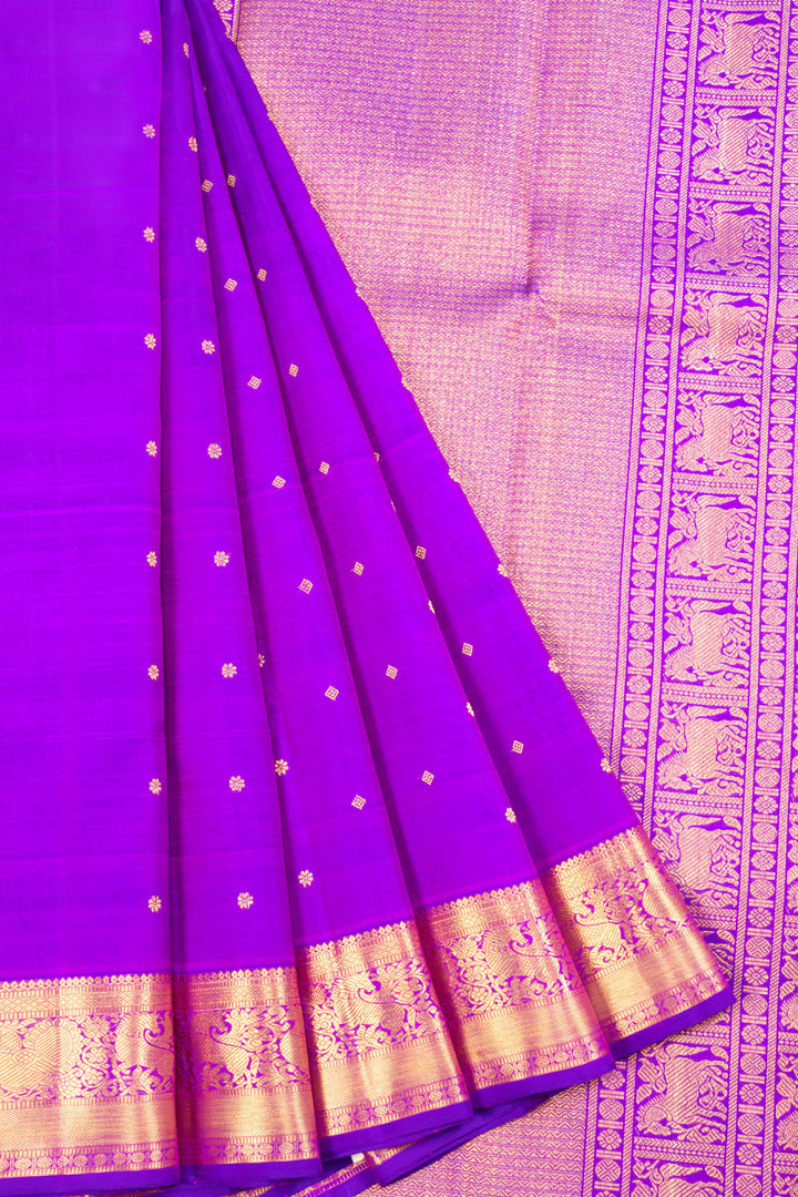 Purple Bridal Kanjivaram Silk Saree 10070601