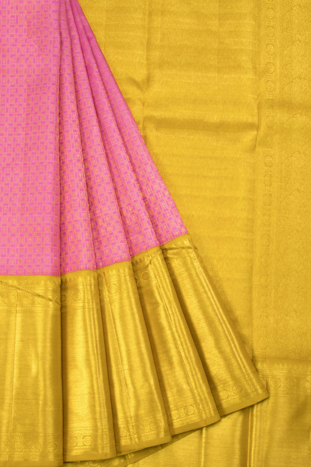 Pink Bridal Korvai Kanjivaram Silk Saree 10070614