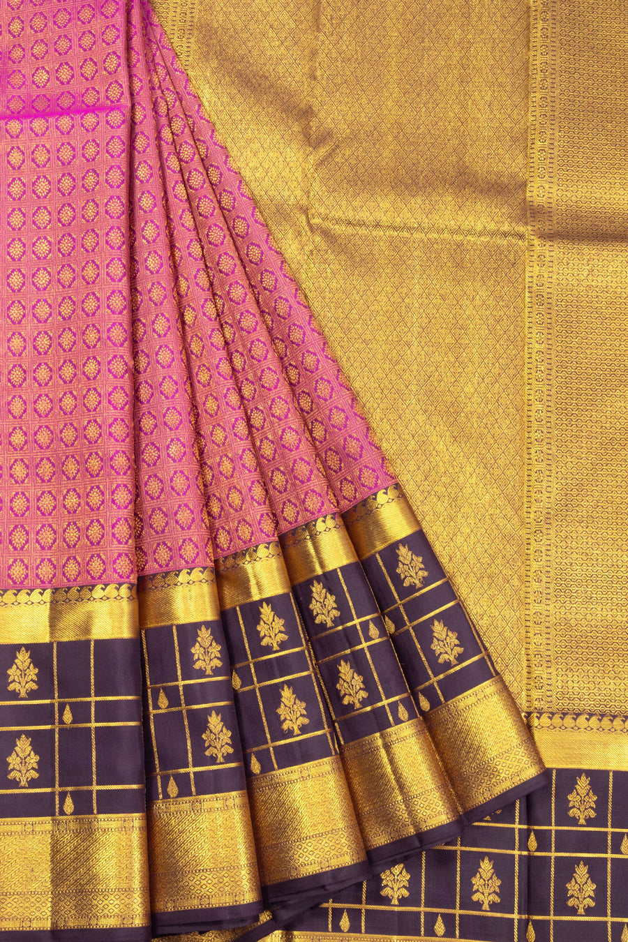 Magenta Bridal Kanjivaram Silk Saree 10070628