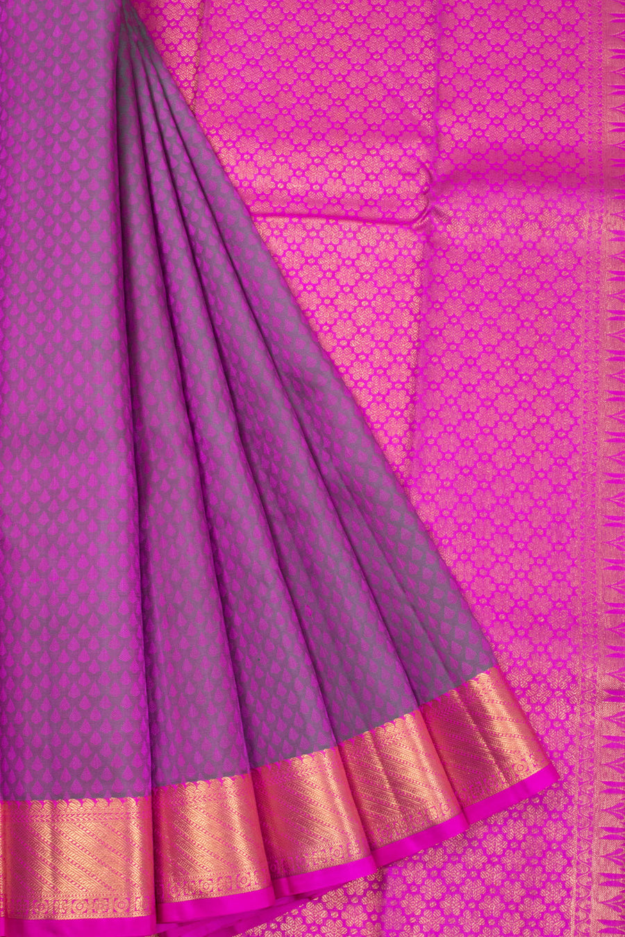 Purple Handloom Kanjivaram Silk Saree