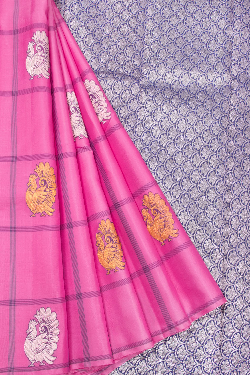 Pink Handloom Kanjivaram Silk Saree